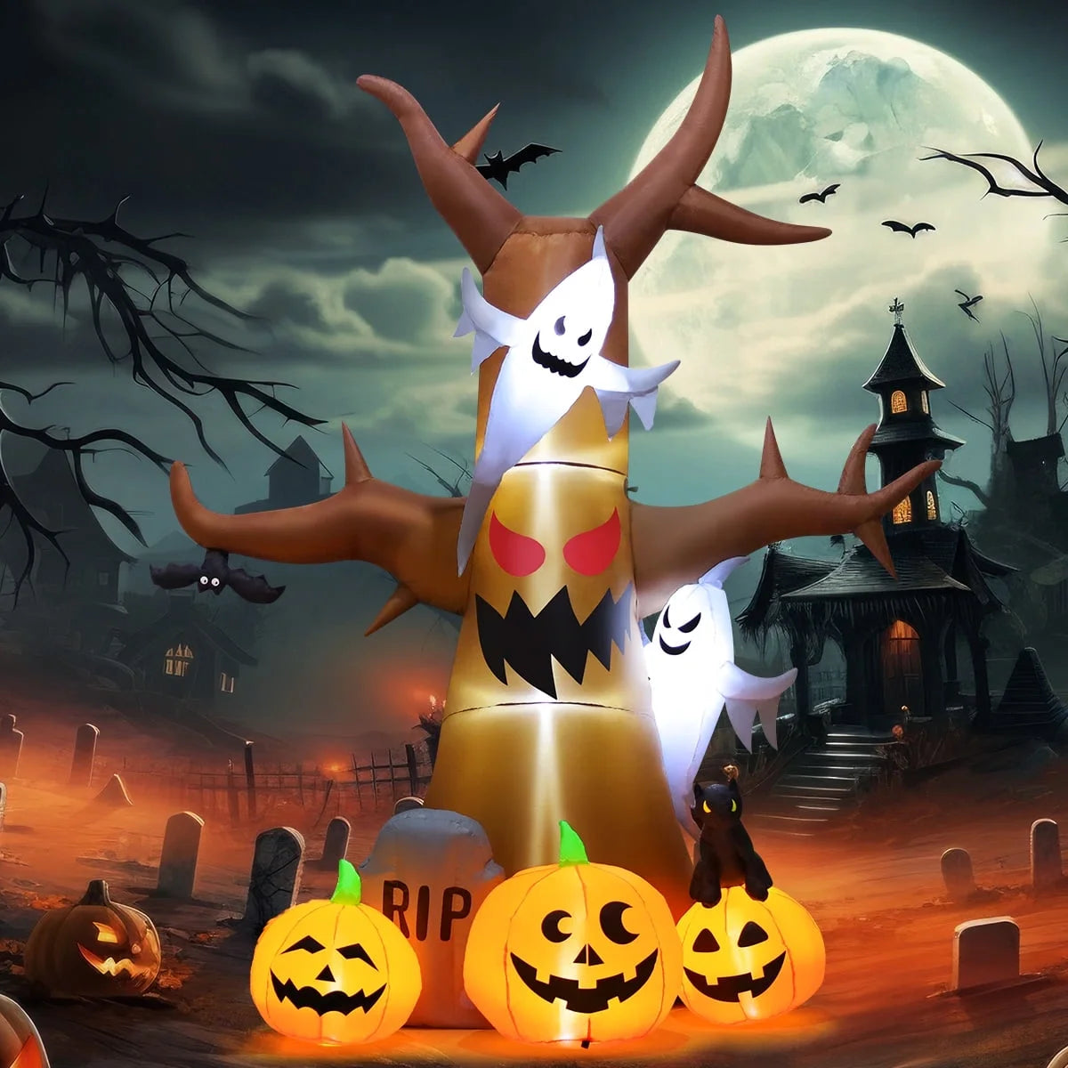 Halloween Inflatable 11.8 FT Inflatable Halloween Tree