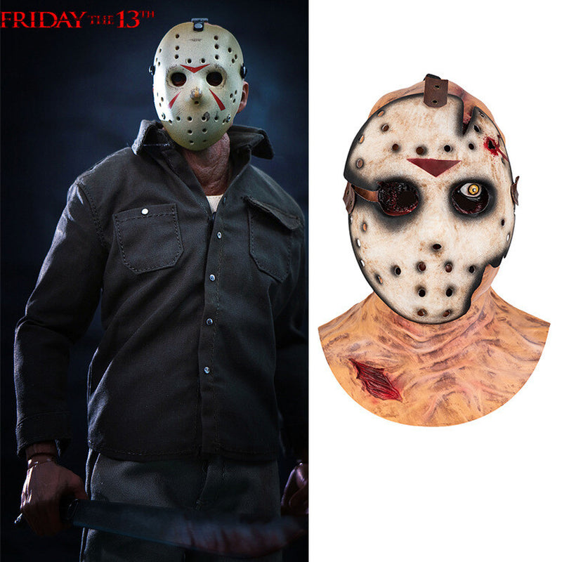 Halloween Mask Latex Head Set "Friday the 13Th" Jason Head 