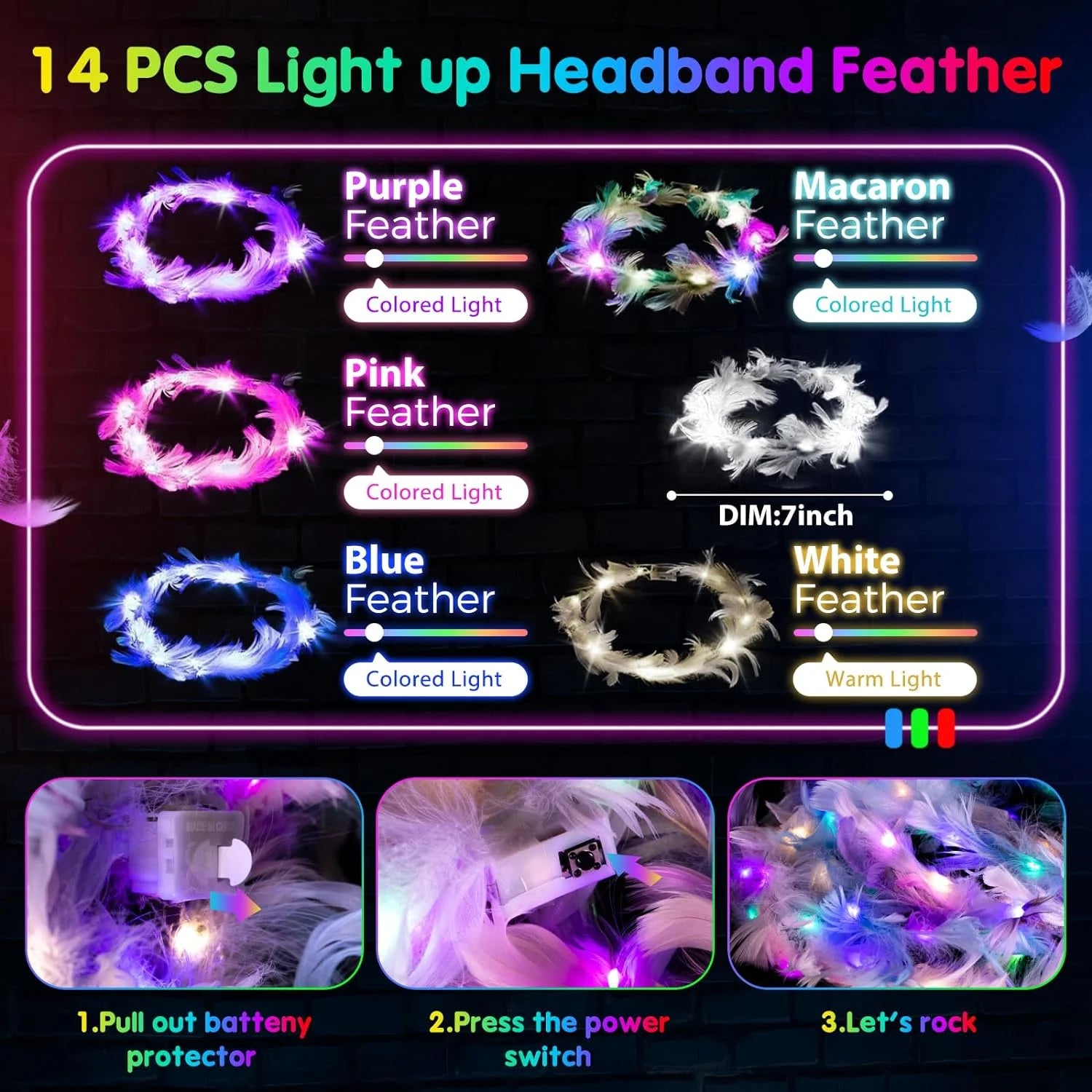 206Pcs Glow in the Dark Party Supplies for Kids Adults
