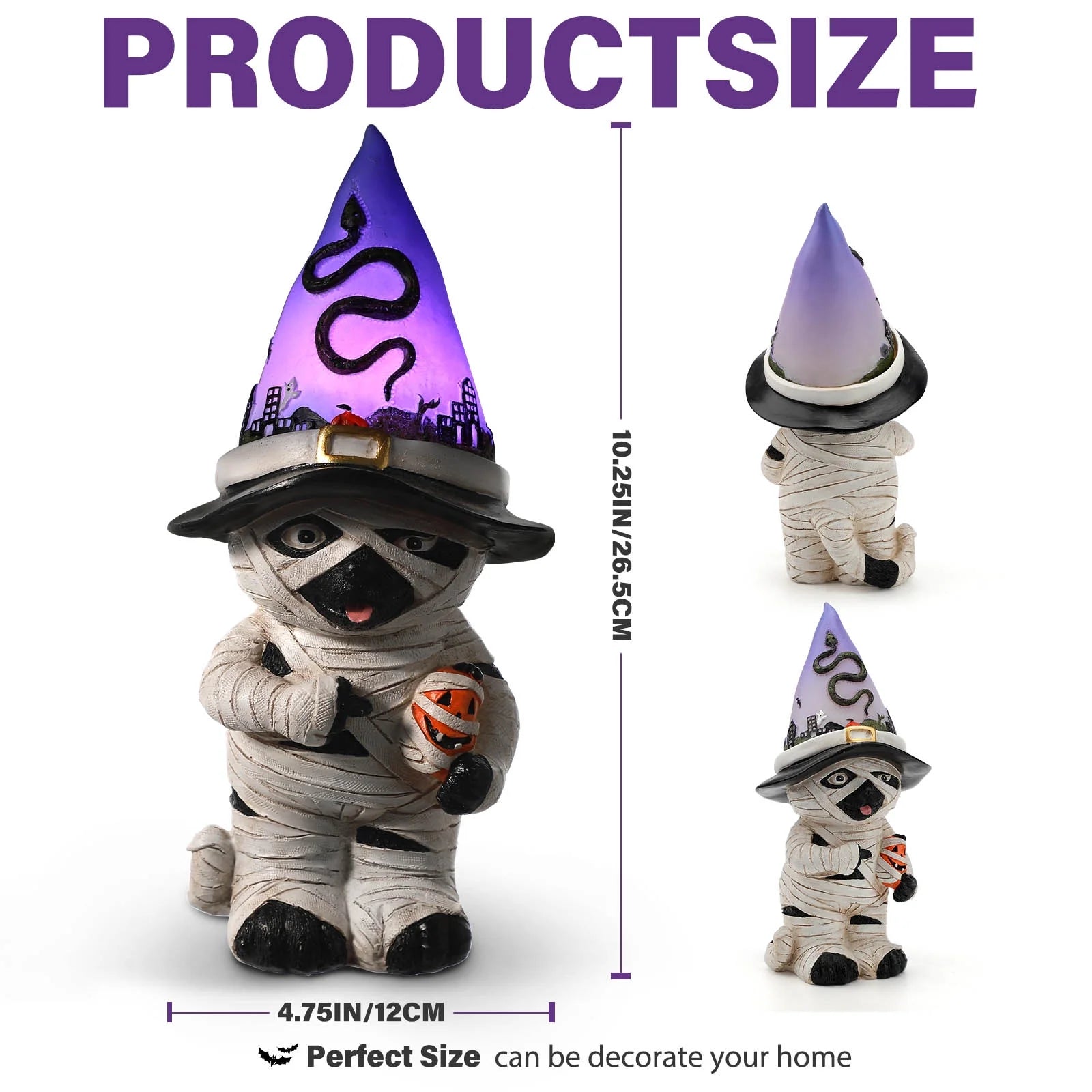 Light up Halloween Table Mummy Dog Figurine decor