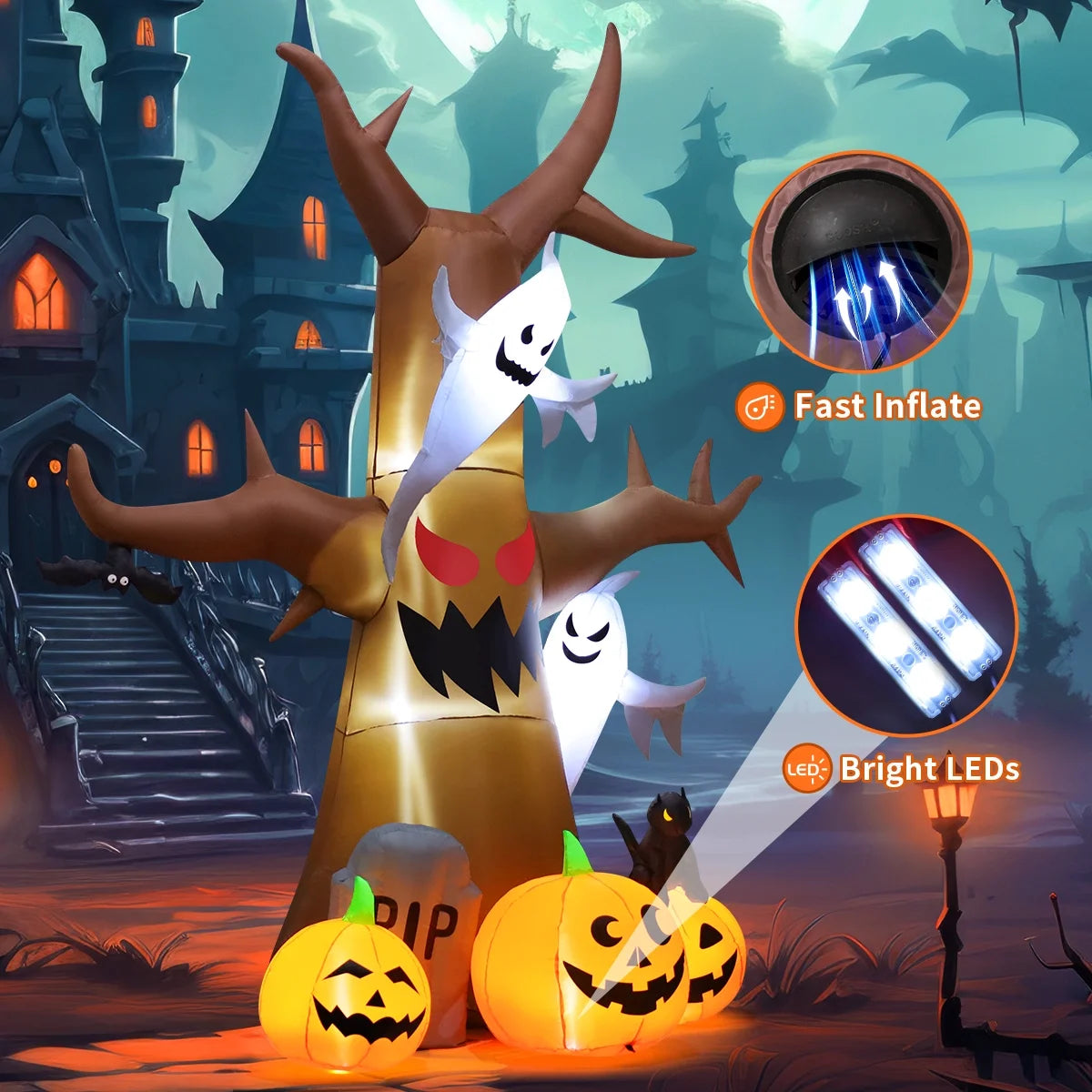 Halloween Inflatable 11.8 FT Inflatable Halloween Tree