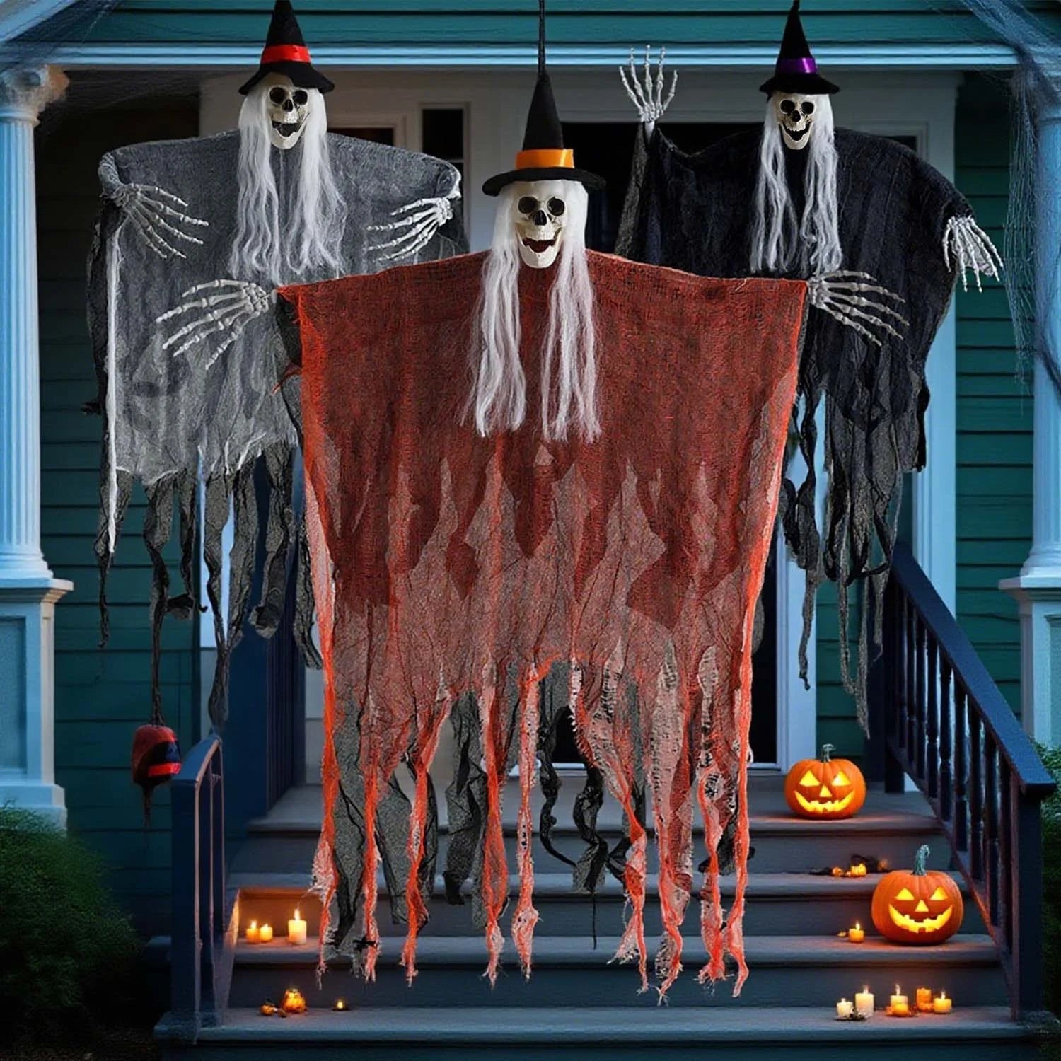 3Pcs Hanging Ghosts, Halloween Decorations 