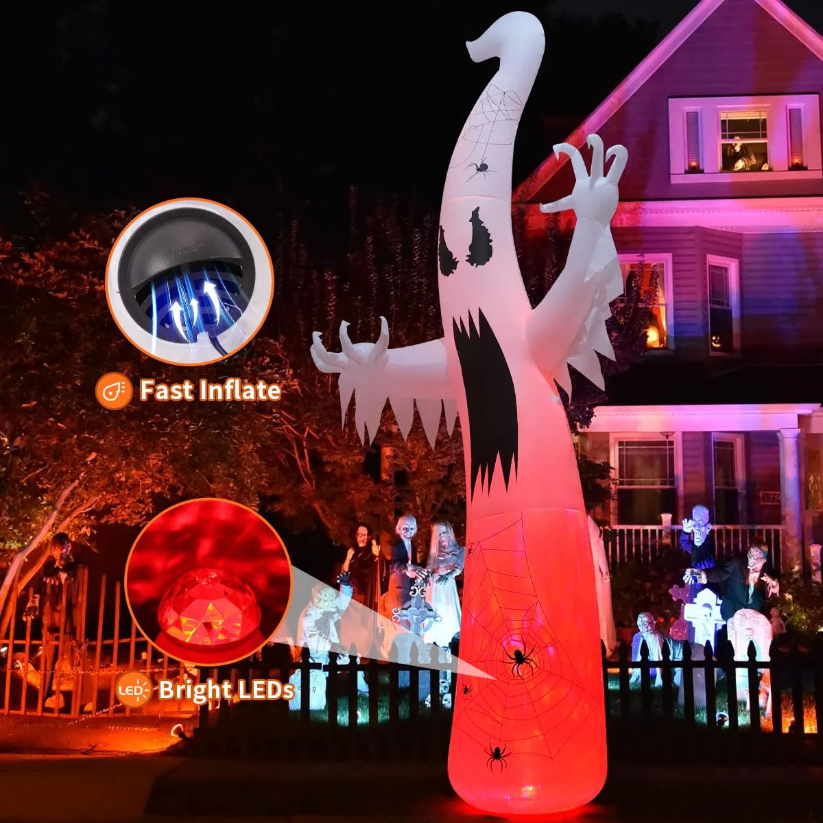 Halloween Inflatable 11.8 FT Inflatable Halloween Ghost