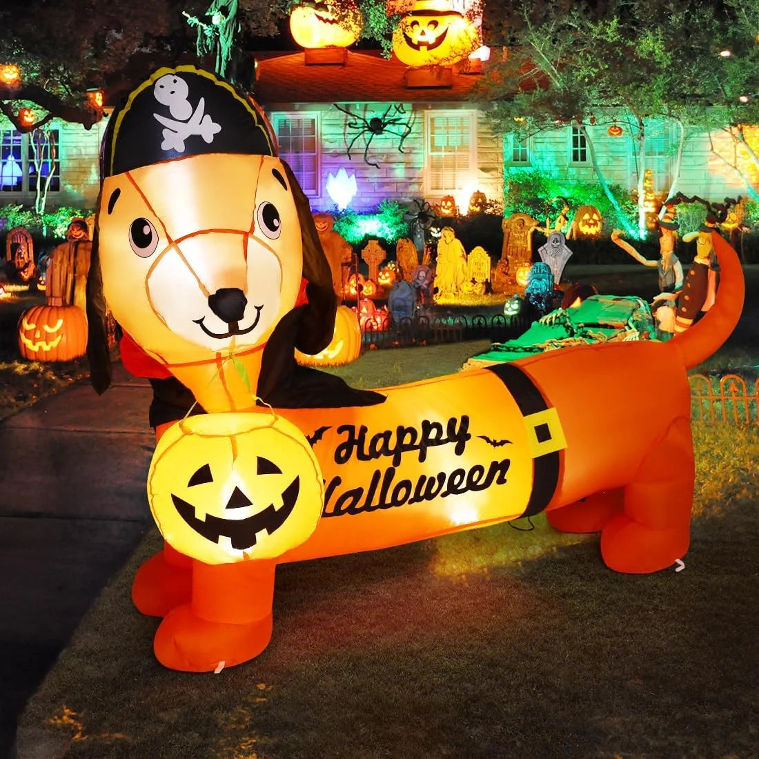 Halloween Inflatable 5 FT Halloween Dog Decorations