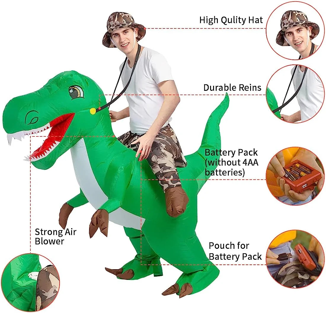 63 Inch Inflatable Dinosaur Costume 