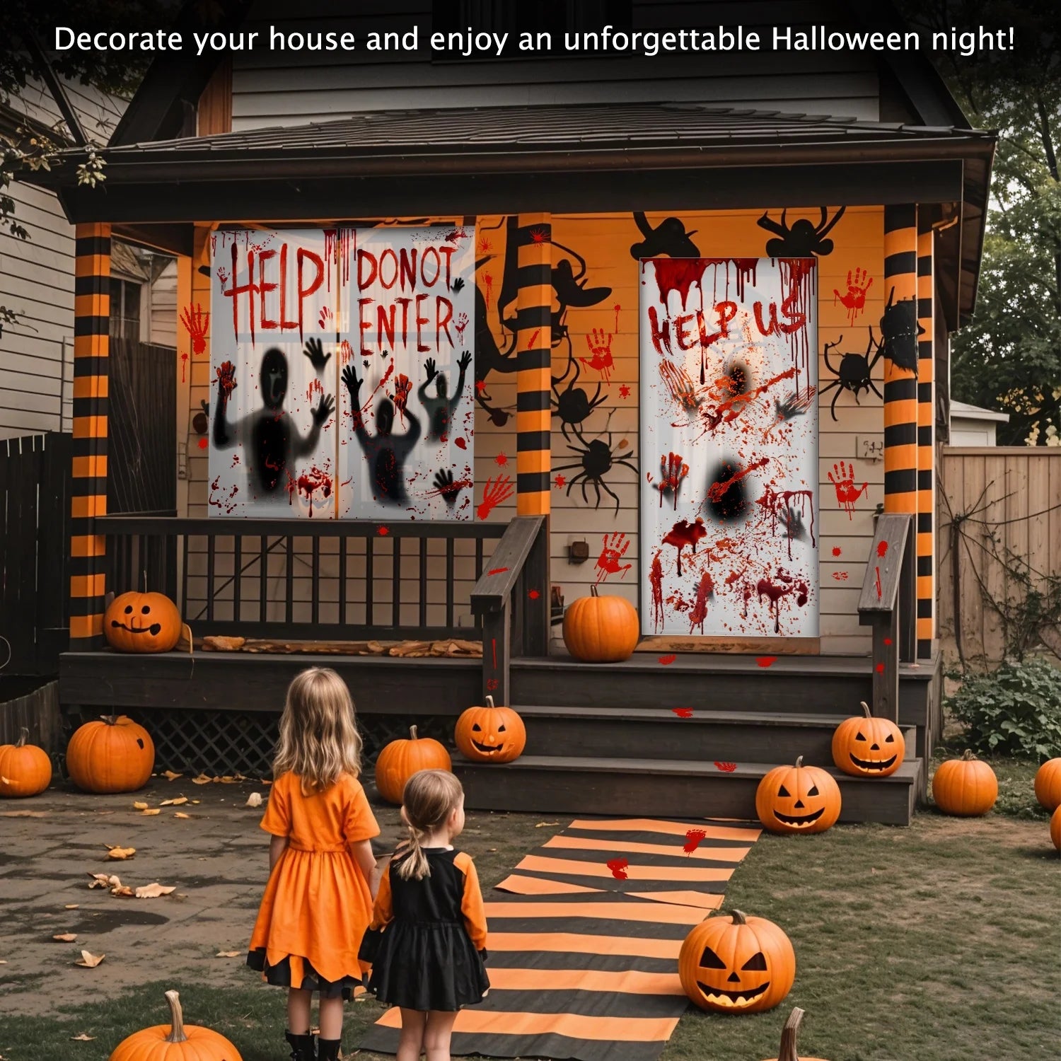 Window Clings for Spooky Halloween  Decorations,