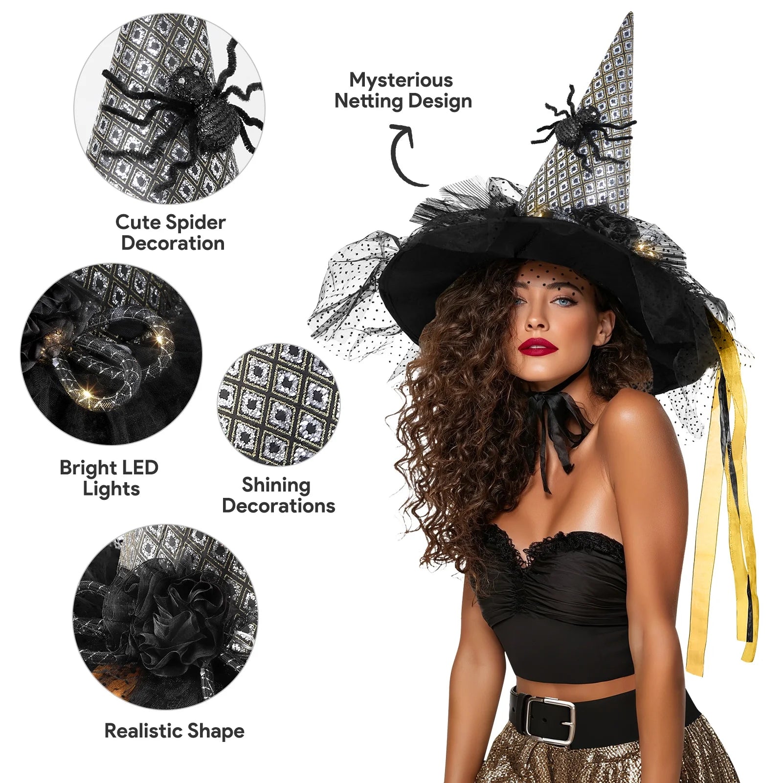 Halloween Witch Hats for Women