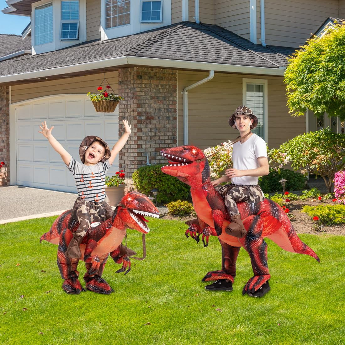 48 Inch Inflatable Dinosaur Costume for Kids 