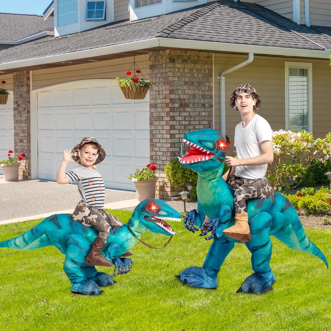63 Inch Inflatable Dinosaur Costume Adult Dinosaur Costumes