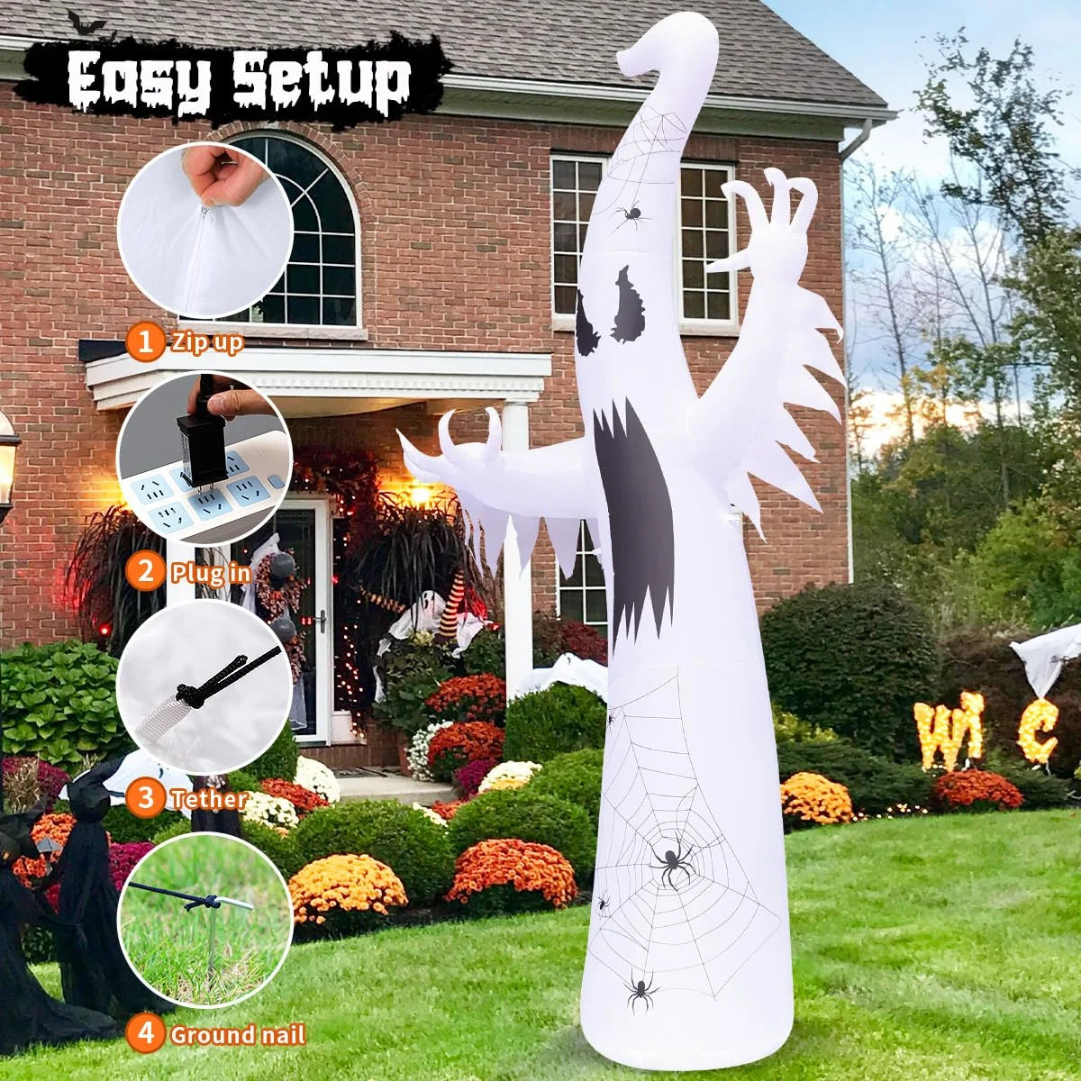 Halloween Inflatable 11.8 FT Inflatable Halloween Ghost
