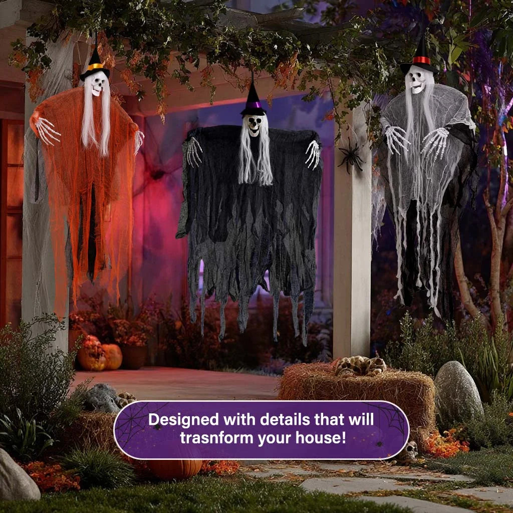 3Pcs Hanging Ghosts, Halloween Decorations 