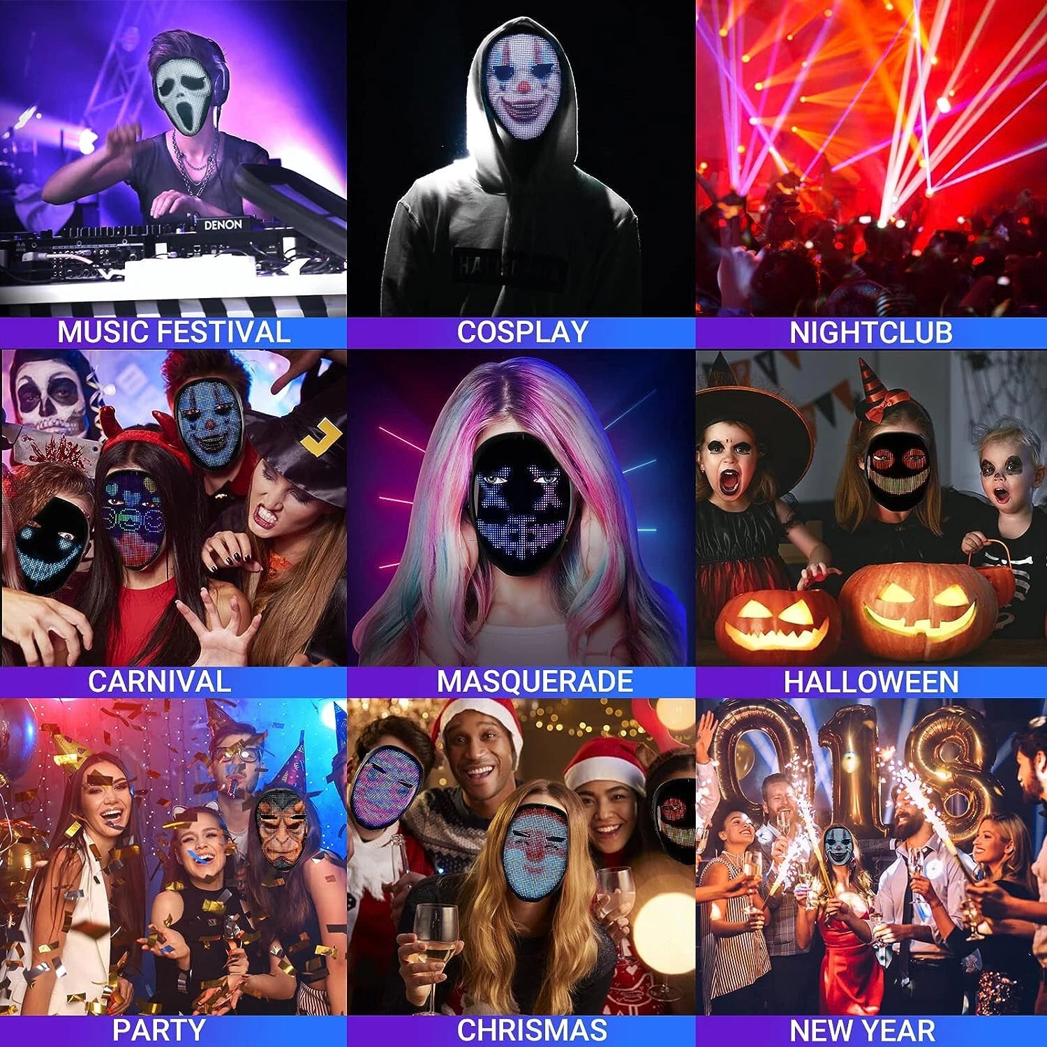Halloween LED Mask
