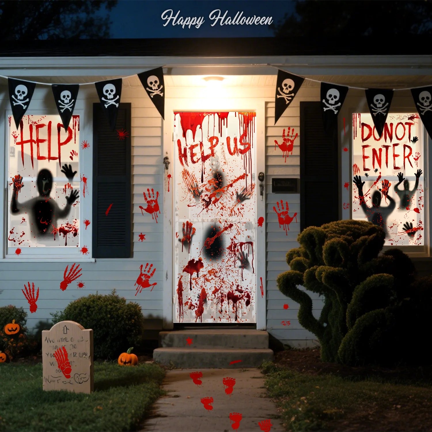 Window Clings for Spooky Halloween  Decorations,