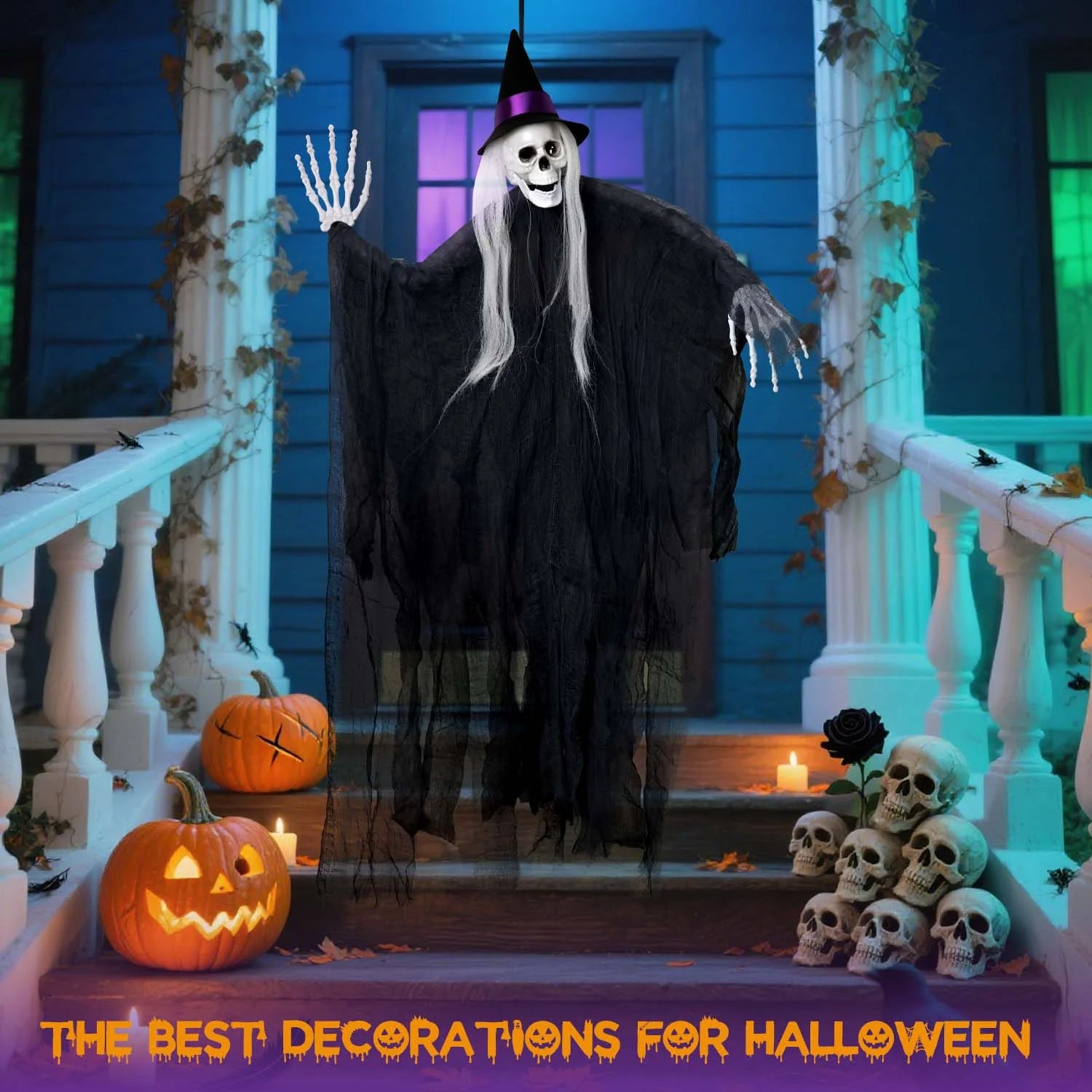 3Pcs Hanging Ghosts, Halloween Decorations 