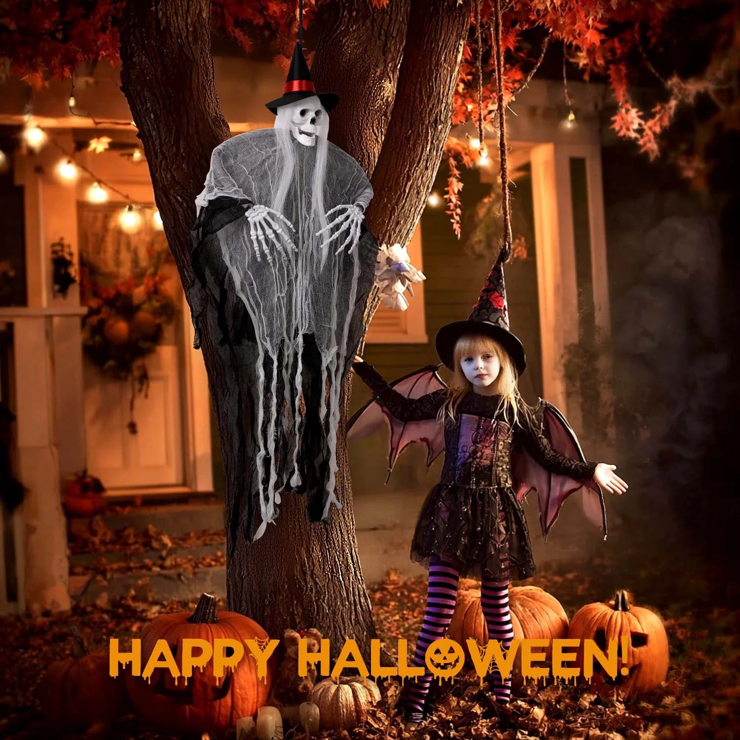3Pcs Hanging Ghosts, Halloween Decorations 