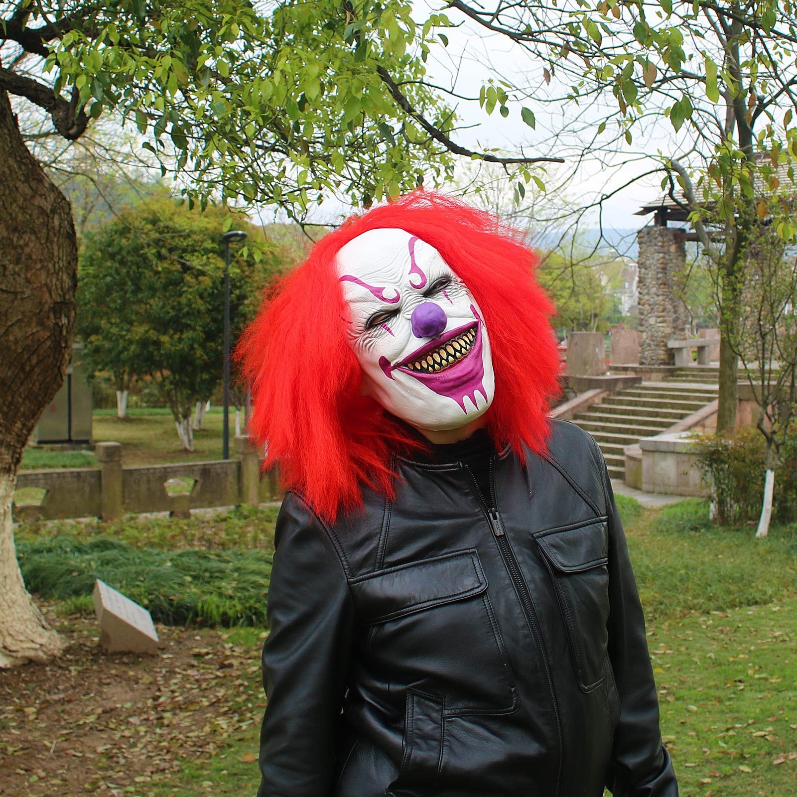 Quligeta Scary Evil Killer Joker Clown Latex Mask Halloween Horror Cosplay Mask