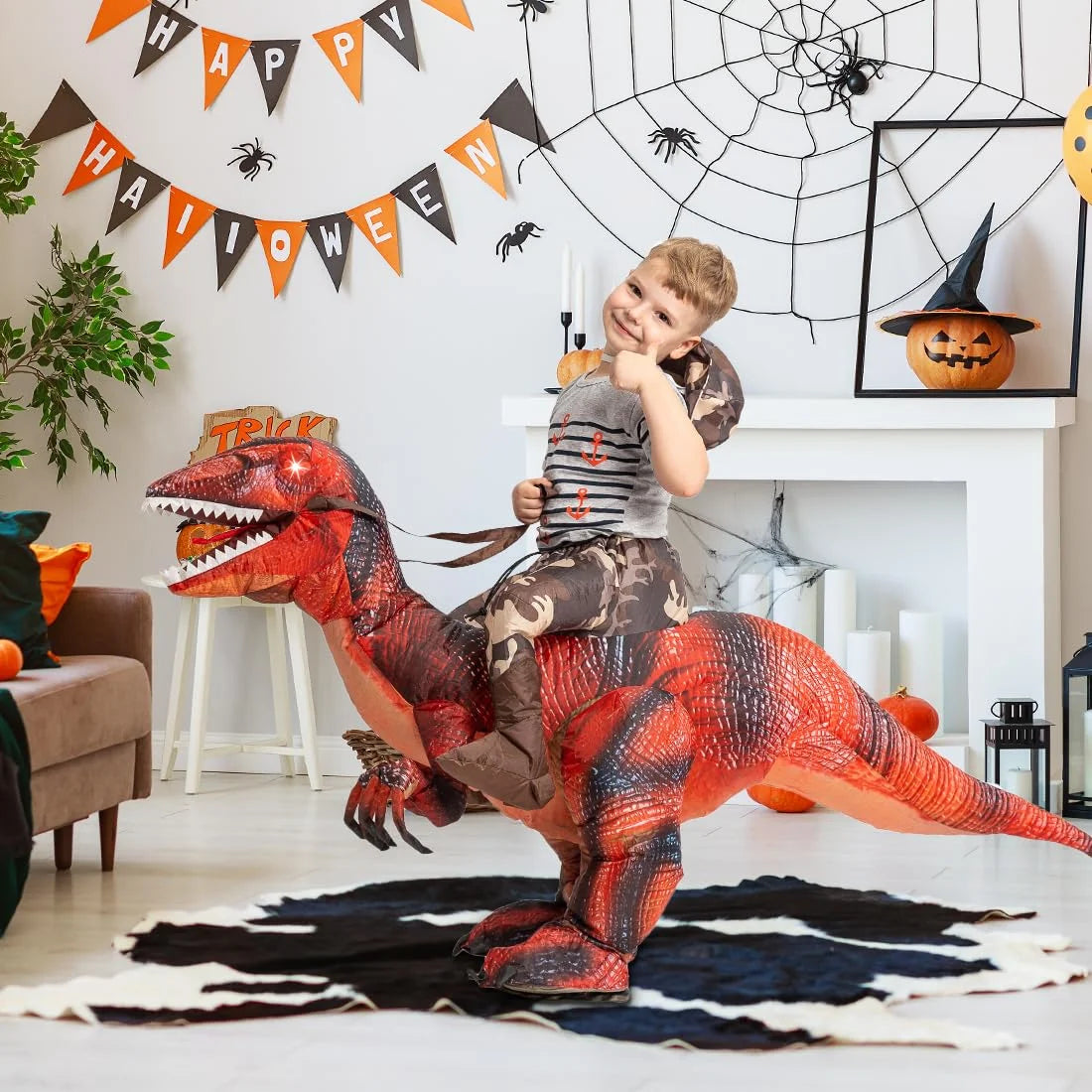 48 Inch Inflatable Dinosaur Costume for Kids 
