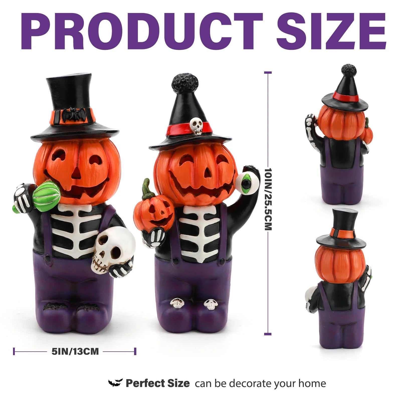 2 Pcs Light up Pumpkin Decorations, Tabletop  Decor with Color Changing Lights