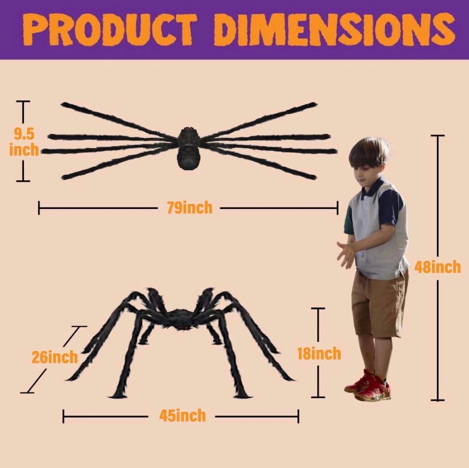 79 in Giant Spider Halloween Decorations Outdoor