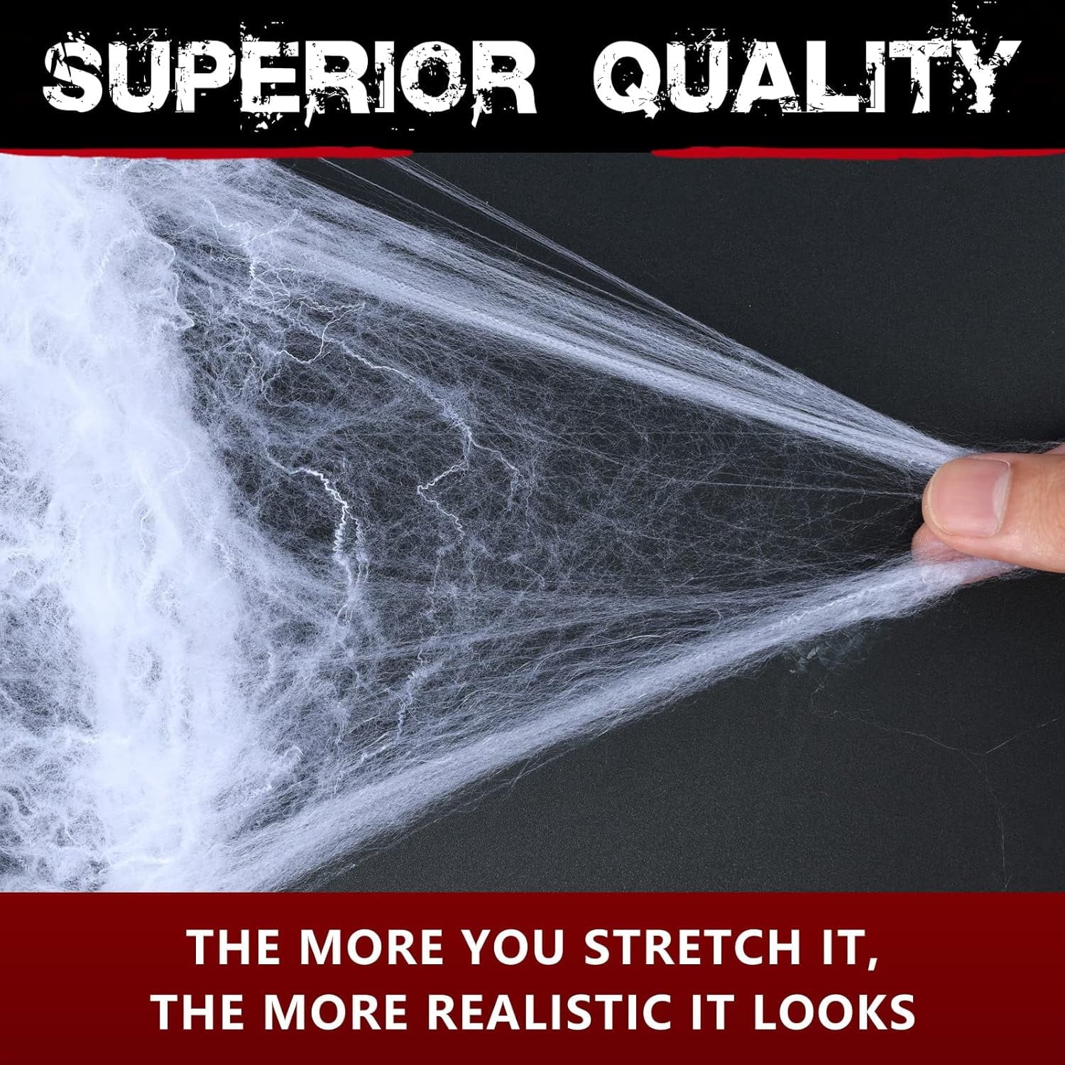 600Sqft Halloween Spider Webs Decorations with 60 Extra Fake Spiders